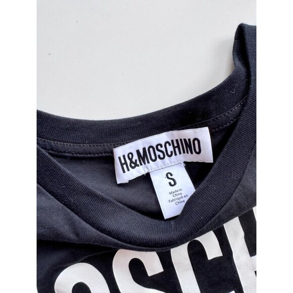 H&M x MOSCHINO x Disney Black Cotton Donald & Daisy Duck T-Shirt, Size S - Picture 8 of 11